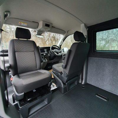 Flexivan Conversions, leather interior. VW van conversion specialists. Salisbury, UK.