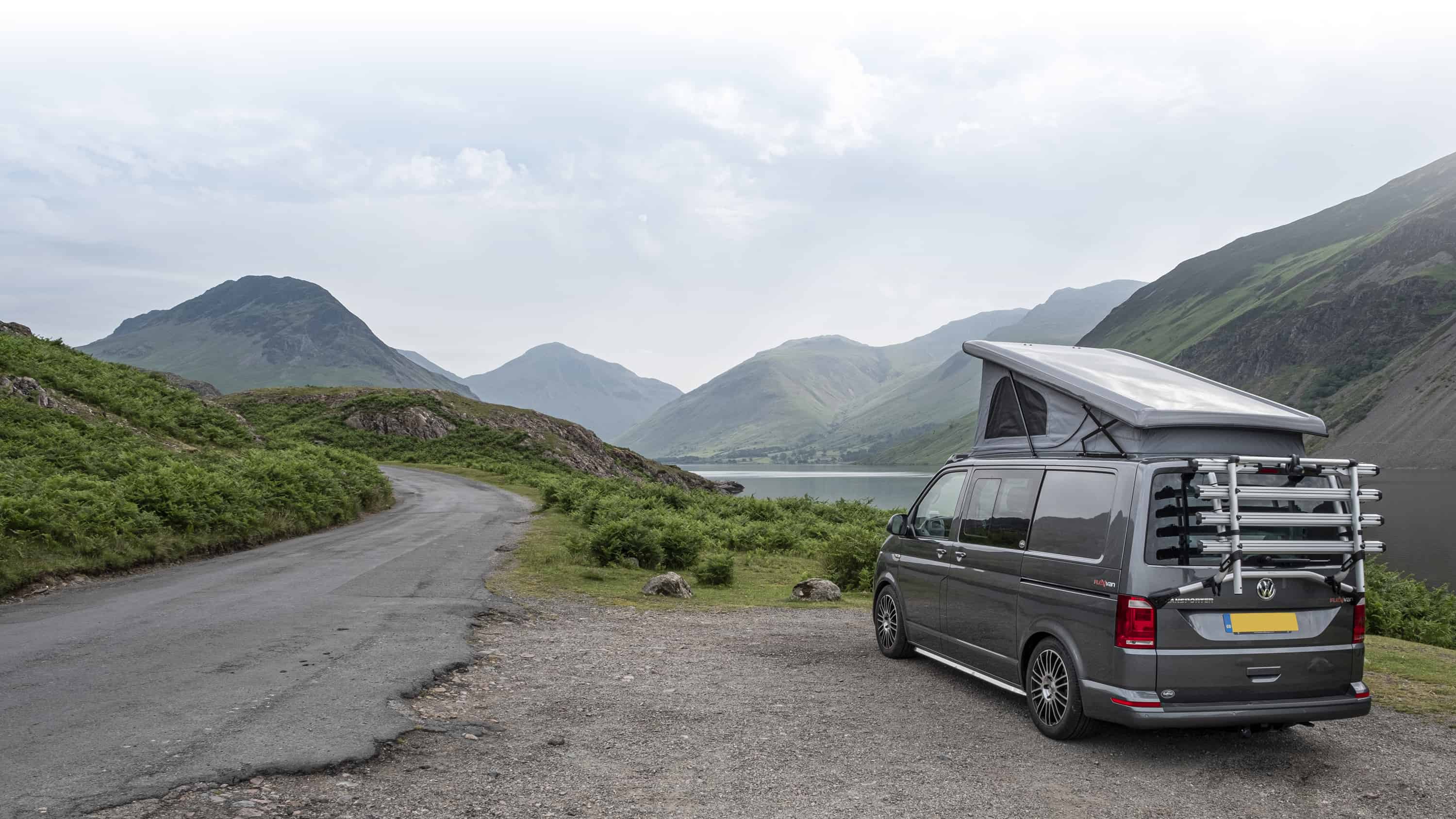 Grey VW van conversion. Perfect for travelling and outdoor adventure. Flexivan, Salisbury, UK.